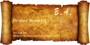 Brebu Arnold névjegykártya